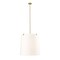 Z-Lite Weston Pendant, 6-Light, 24 In.W x 24 In.H, Modern Gold/White Linen 3501P24-MGLD - alternate 3